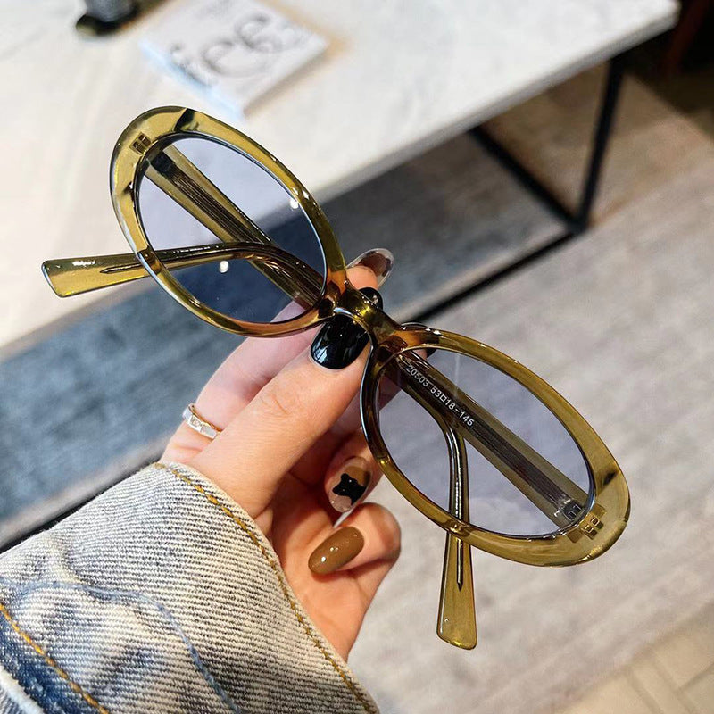 Wholesale PC Oval Small Frame Women's Sunglasses